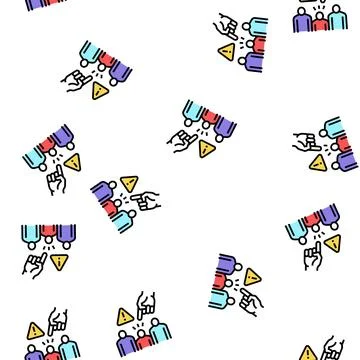 Discrimination social problem vector seamless pattern Illustrazione stock