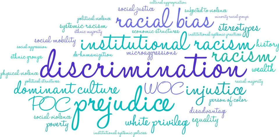 Discrimination Word Cloud Stock-Illustration