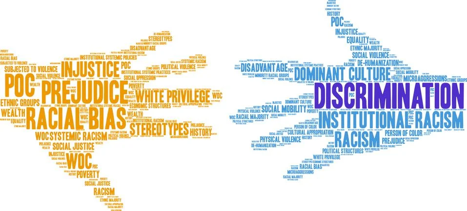Discrimination Word Cloud Stock Illustration