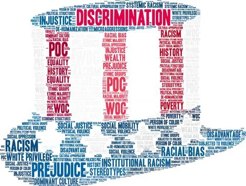 Discrimination Word Cloud Stock Illustration