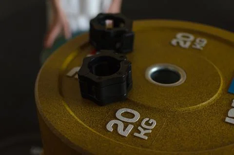 Discs and bar lock Stock Photos