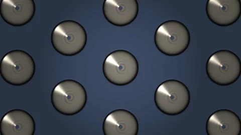 Discs arranged on a dark background creating a simple Stock Footage 338300238