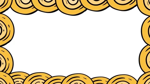 Discs Border with White Background Stock Footage 306470796