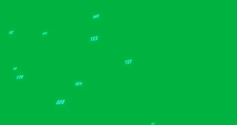 Discs rising causing cyan cols breaking, tokens detaching, drifting, showing Stock Footage 329503169