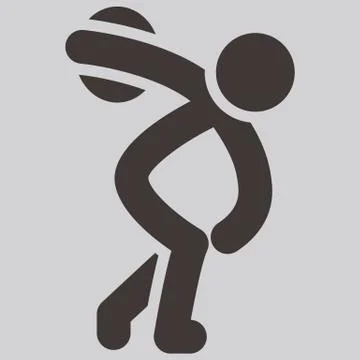 Discus throw icon Stock Illustration