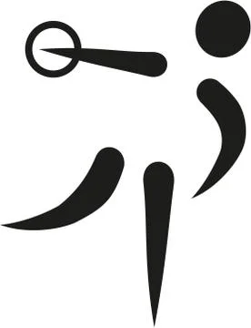Discus throwing icon Stock Illustration