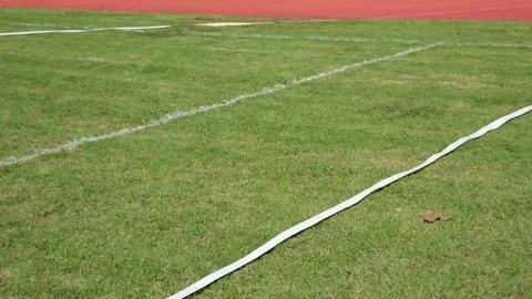 Discus throwing in the sport stadium on grass. Stock Footage 100677570