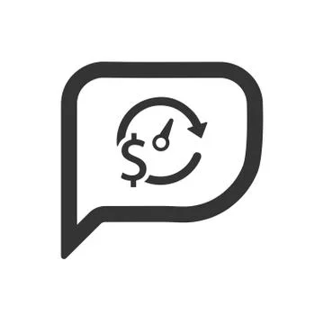 Discuss Budget Plan Icon Stock Illustration