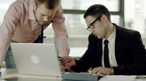 Discussing business project Stock Footage 66907513