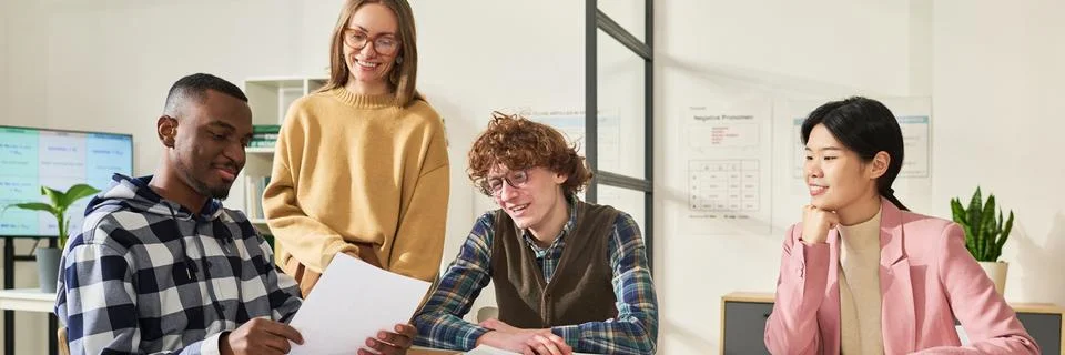 Discussing Language Learning in Classroom Setting Stock Photos