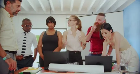 Discussing the new plan Stock Footage 161061562