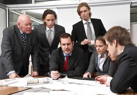 Discussing plans Stock Photos