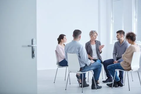 Discussing the problems Stock Photos