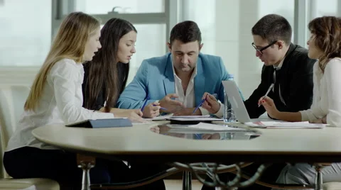 Discussing a project Stock Footage 66857491