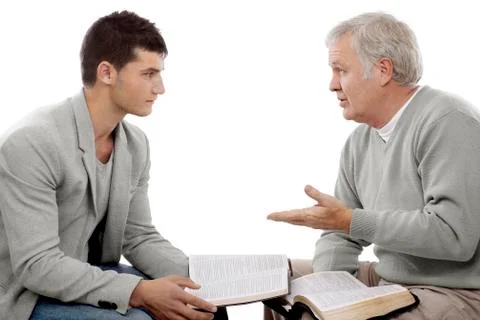 Discussing the truth 스톡 사진