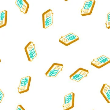Discussion about gift isometric icon seamless pattern Stock-Illustration