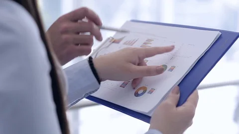 Discussion About Statistical Data Stock Footage 87395584