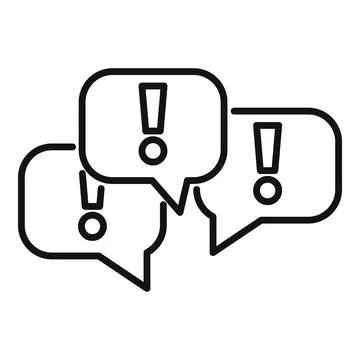 Discussion chat bubble icon outline vector. People talk Stock Illustration