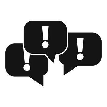 Discussion chat bubble icon simple vector. People talk Stock Illustration