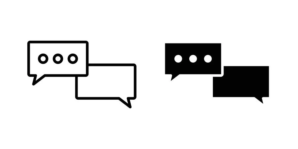 Discussion chat icon vector editable eps10 Stock Illustration
