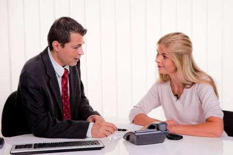 Discussion at a consultation Stock Photos