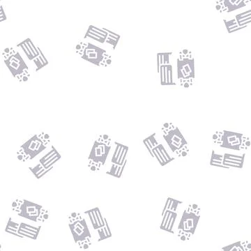 Discussion customer testimonial glyph vector seamless pattern Stock Illustration