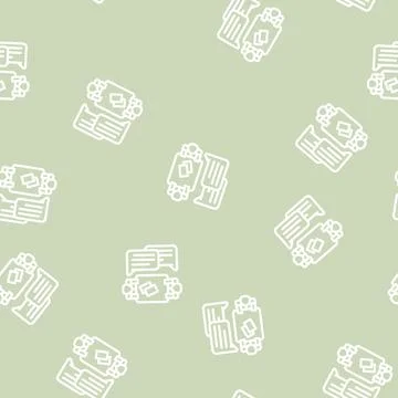 Discussion customer testimonial line vector seamless pattern Stock Illustration