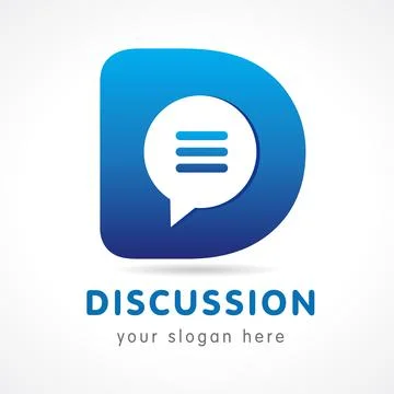 Discussion D logo Stock Illustration