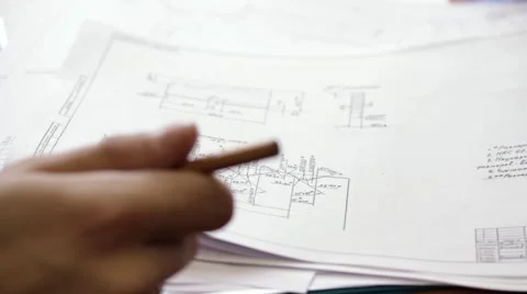 Discussion Of The Details Of The Drawing Stock Footage 62761602