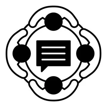 Discussion Dualtone Icon 스톡 일러스트