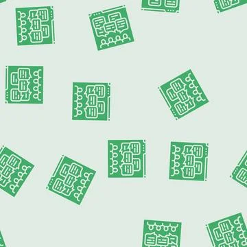 Discussion forum online learning platform glyph seamless pattern Stock Illustration