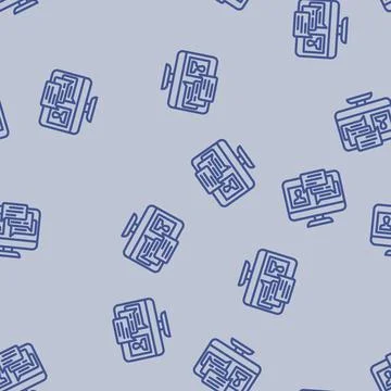 Discussion forum online learning platform line vector seamless pattern Stock Illustration