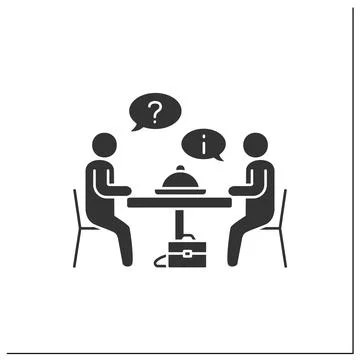 Discussion glyph icon 库存插图