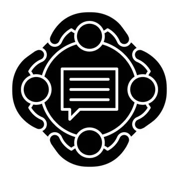 Discussion Glyph Icon 스톡 일러스트