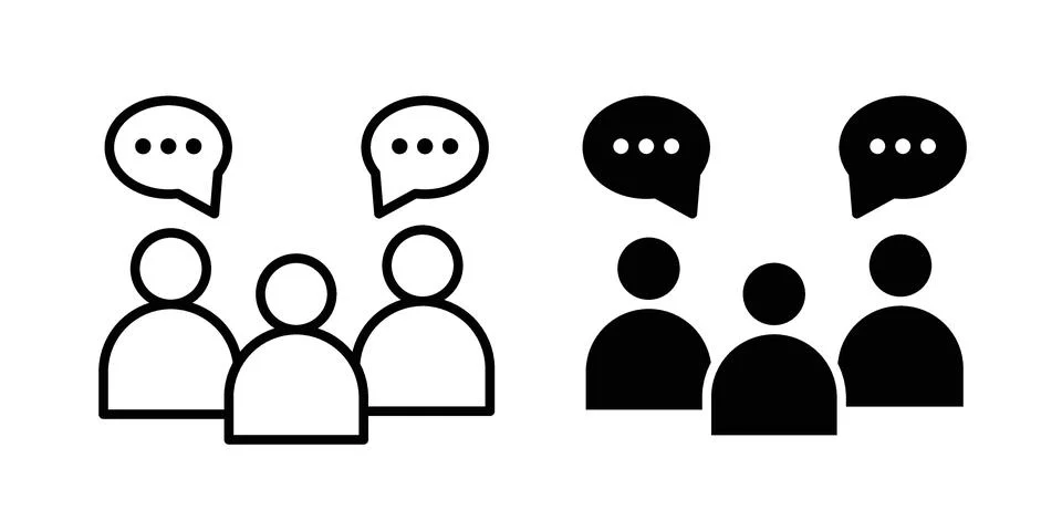 Discussion icon design. Simple Vector illustrations.. Stock Illustration
