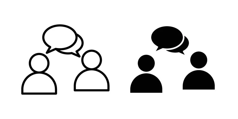 Discussion icon set, collection of vector icons Stock Illustration