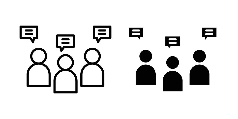Discussion icon vector design. EPS10 Stock Illustration