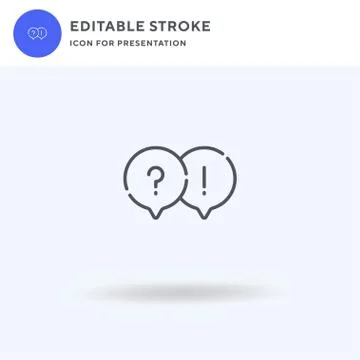 Discussion icon vector, filled flat sign, solid pictogram isolated on white Illustrazione stock
