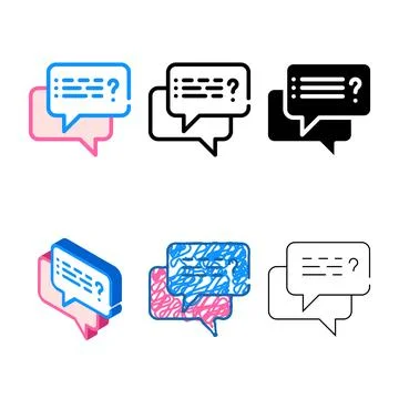 Discussion with journalist color icon vector looks Stock Illustration