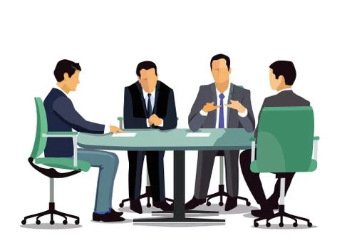 Discussion in the meeting Stock Illustration