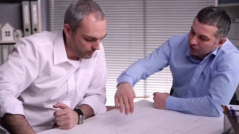 Discussion of Options for Building Construction Solutions Stock Footage 72024981