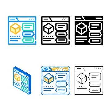 Discussion production color icon vector range Stock Illustration