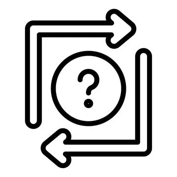 Discussion reply icon, outline style Stock Illustration