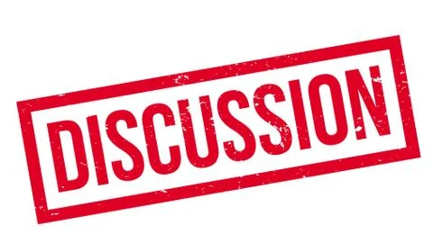 Discussion rubber stamp Stock Illustration