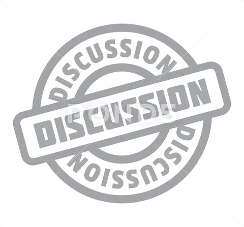 Discussion rubber stamp Stock Illustration