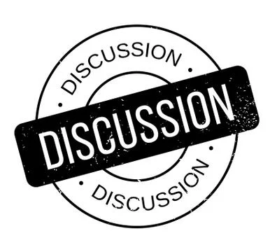 Discussion rubber stamp Stock Illustration