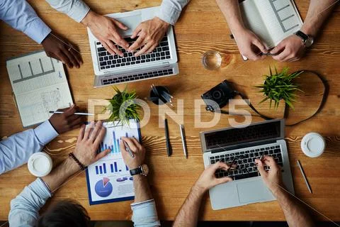 Discussion of salesmen Stock Photos