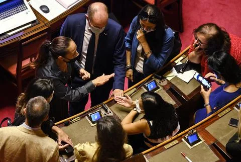 Discussion at the Senate on digital simplification and innovation decree, Rome,  Stock Photos