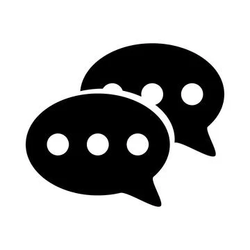 Discussion silhouette icon. Talking. Vector. Stock Illustration