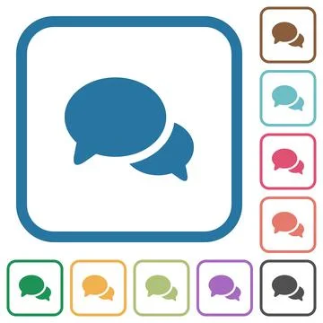 Discussion simple icons Stock Illustration